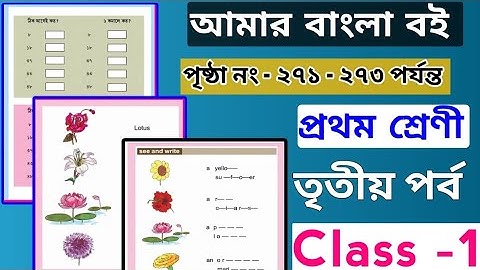 Class 1 Part 3 Page 271 & 273।। Amar Boi Class 1 Part 3 Page 272।। Class 1 Part 3 Page 273। Class 1।