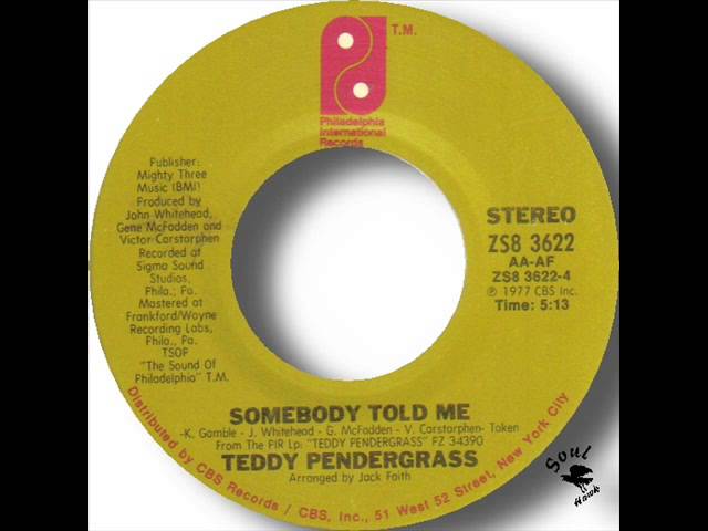 Teddy Pendergrass - Somebody Told Me