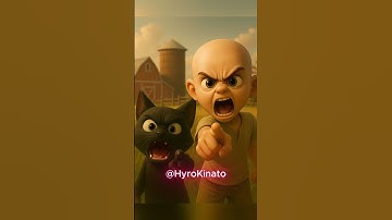 Mèo đen và ma đầu trọc muốn cướp đồ của Mèo con và cái kết bốc mùi  #shorts #cat #ai #meow #meo