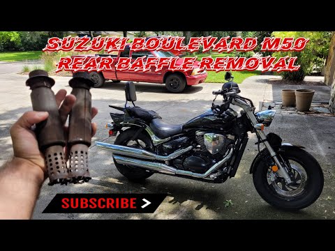 Suzuki Boulevard M50 Rear Baffle Removal For Better Rumble Super Easy To Do
