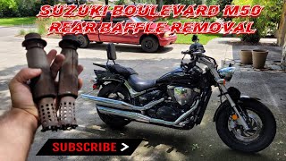Suzuki Boulevard M50 And C50 Rear Baffle Removal