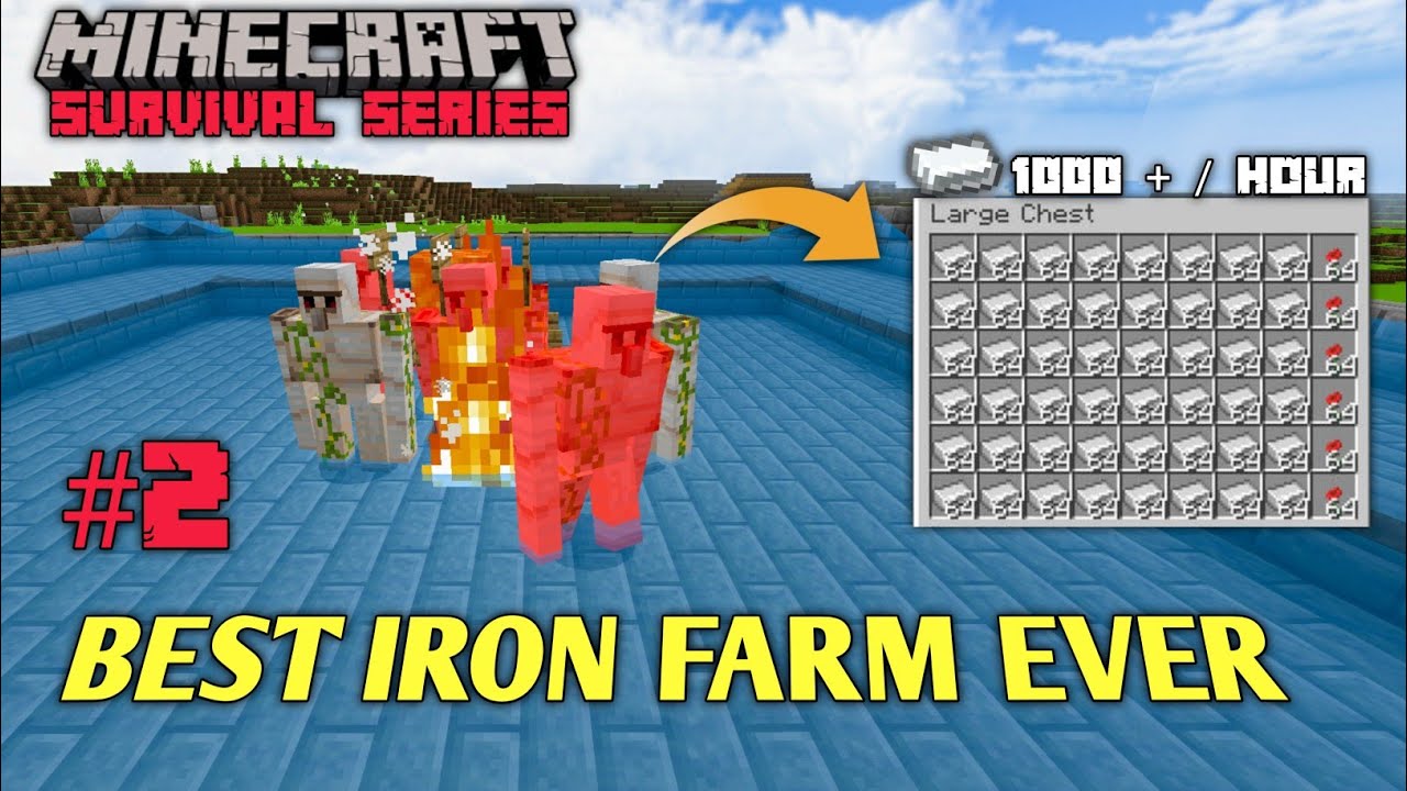 Minecraft PE Survival Series EP 2 in Hindi | I Build Best Iron in ...