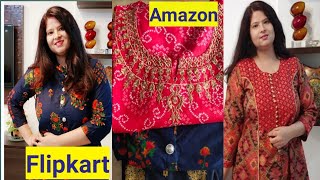 Affordable Partywear Dailywear Kurtis Gowns for Summer | Amazon & Flipkart Haul | Anjana's Lifestyle