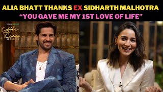 Alia Bhatt thanks her EX Sidharth Malhotra for giving 