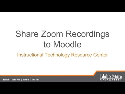 Share Zoom Recordings to Moodle | Google Drive