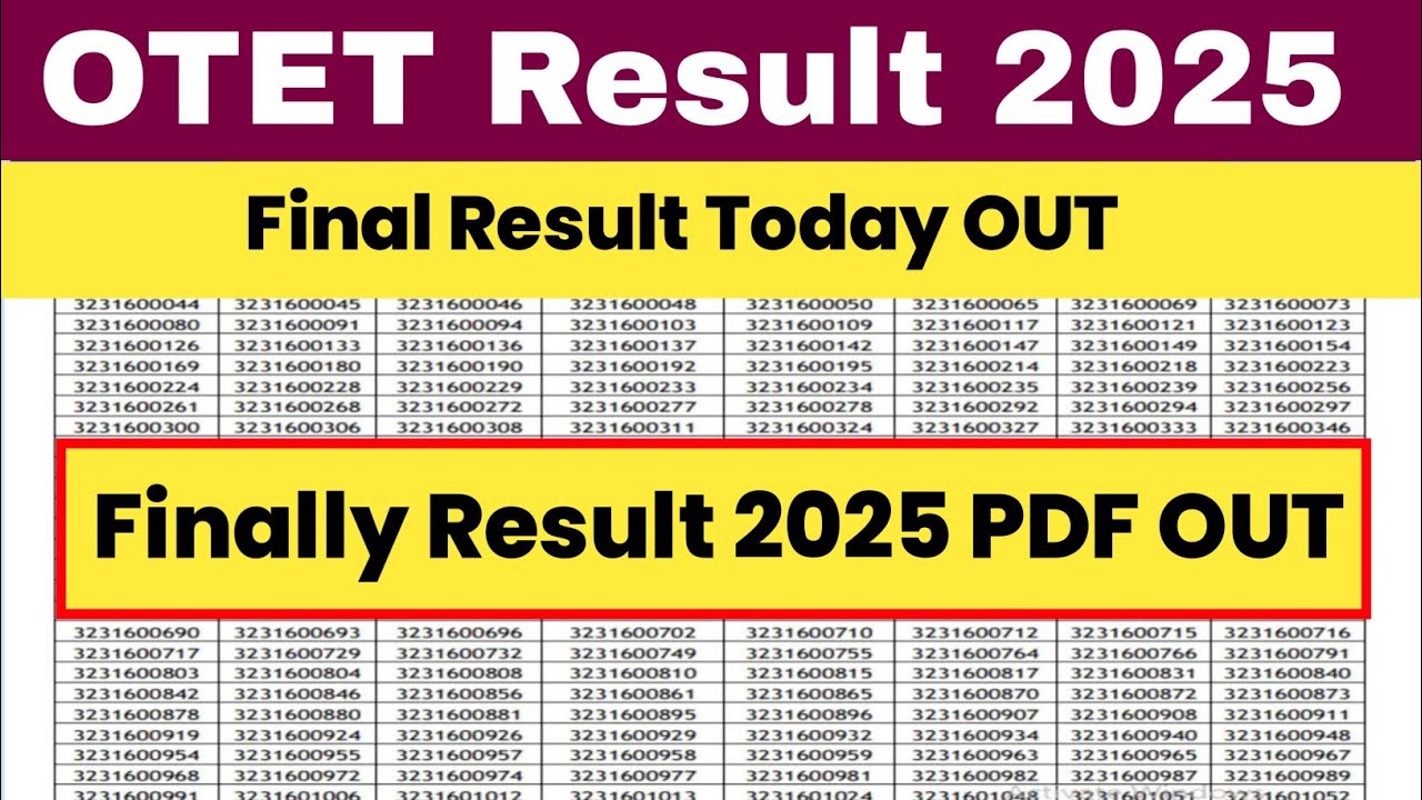 OTET RESULT 2025 OUT ⚫ HOW TO CHECK OTET RESULT 2025 Kaise Dheke ✔️ HOW TO CHECK OTET RESULT 2025 !!