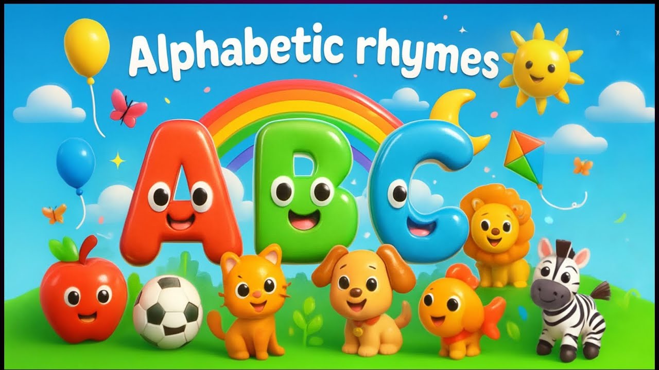 "A to Z Alphabet Song for Kids | Easy ABC Rhymes with Fun Cartoon ...