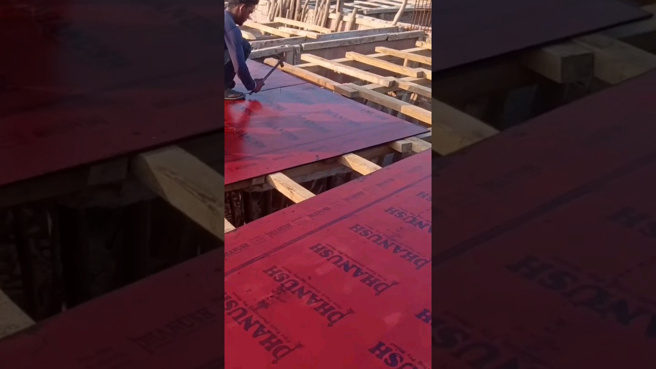 new plywood board shuttering building construction work 