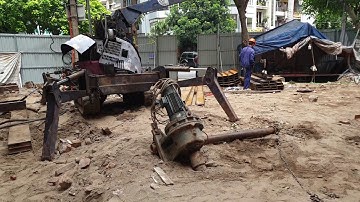 Máy ép cừ thép U200, C200 thi công công trình tại Hà Nội|Tam Hoa. 0356 222 111
