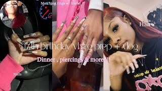 17th birthday vl☆g prep + vlog || HAIR,NAILS,PIERCINGS \& etc !