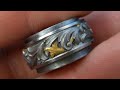 Bram Ramon: Relief engaving on titanium. Inlay. Jewellery school GRS Training Center in Russia