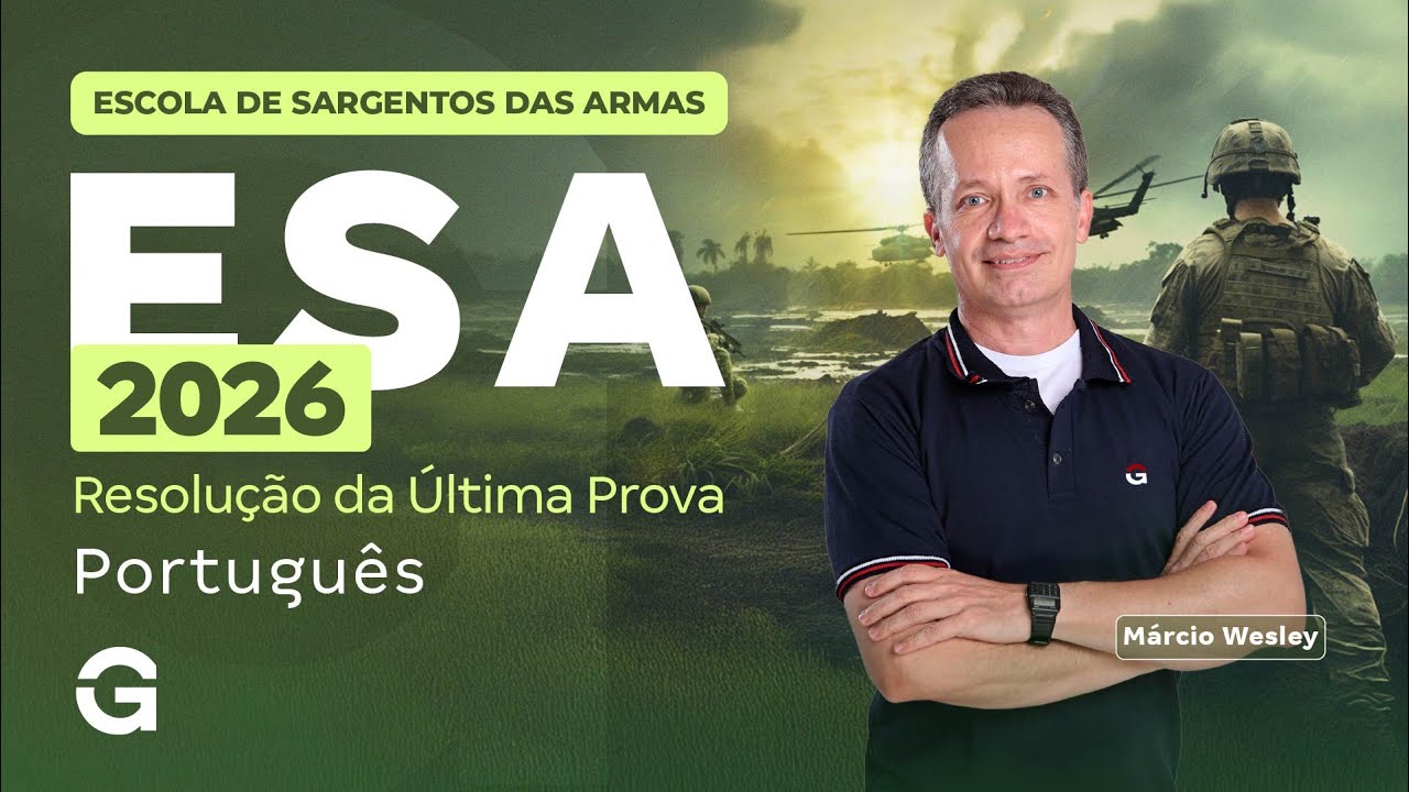 Concurso ESA 2026: Resolução das questões de Português da última prova