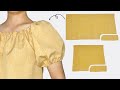 EASY pattern to make puff sleeves elastic neckline blouse | diy clothes