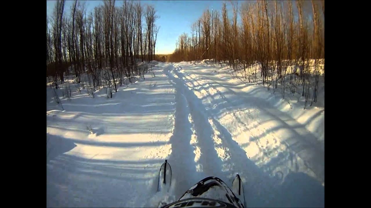 Snowmobiling Northern Wisconsin powder on Arctic cat Crossfire7 & M8 with a GoPro hero helmet cam