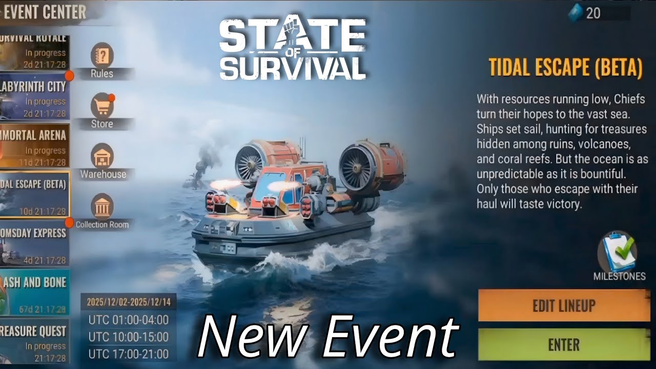 State Of Survival : Tidal Escape (BETA) - New Event
