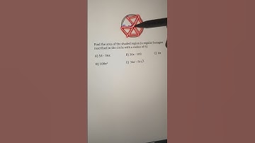 Find the area of the shaded region #hexagon #inscribedcircle #mathshorts