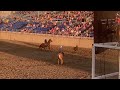 Team roping Wednesday at the Central Wyoming Rodeo.