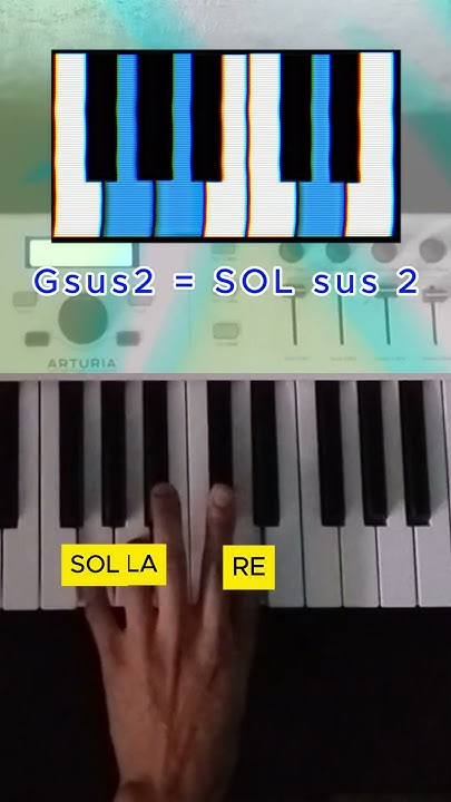 Como tocar acorde de Sol sus 2 en el teclado - clases de piano #teclado