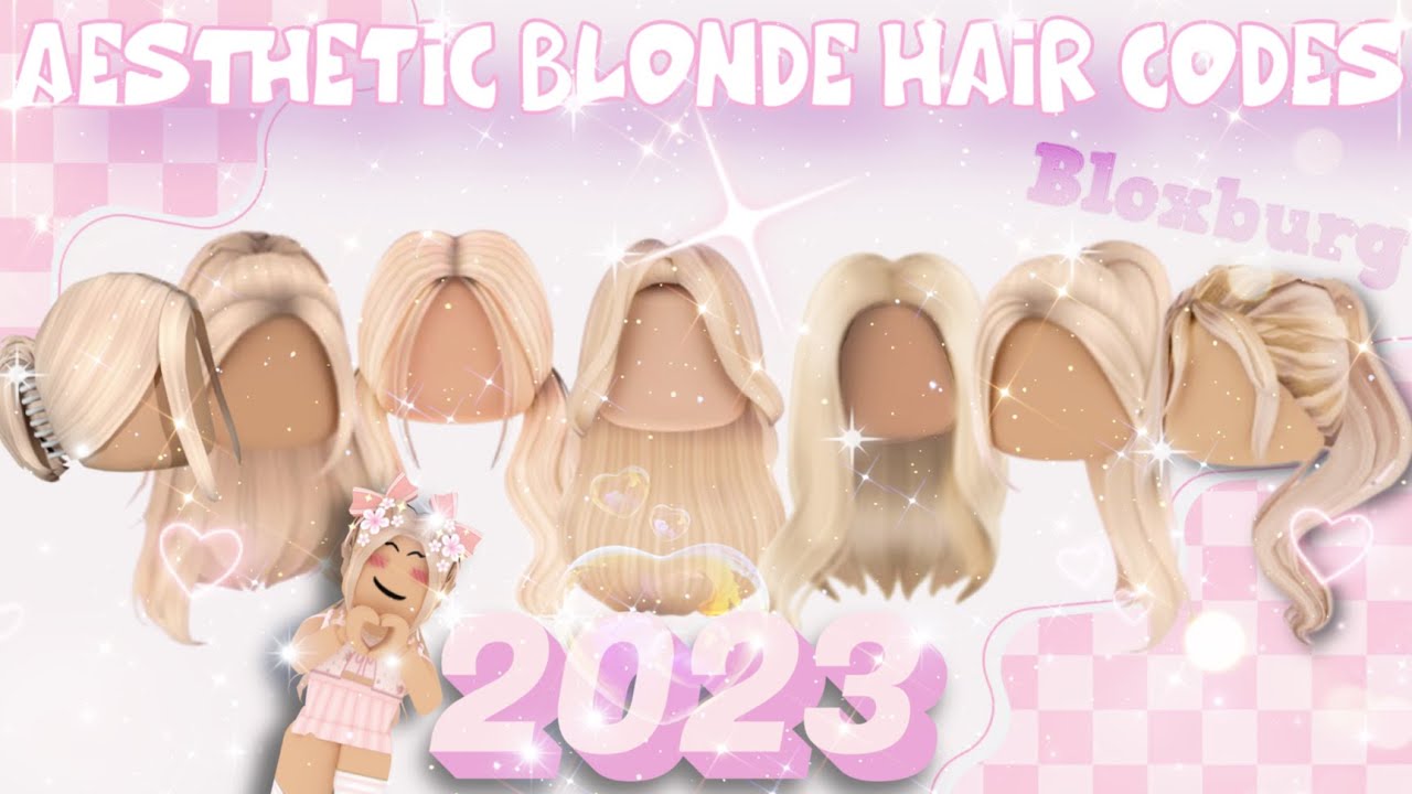 1) Aesthetic half up hair in blonde - Roblox in 2023
