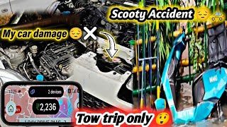 My car damage 😔 Scooty Accident 🛵Tow trip uber income 🤡 Uber vs ola 🚕 kolkata❌..