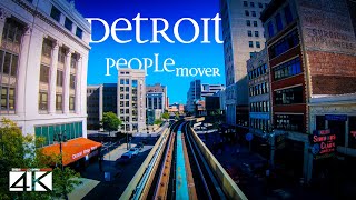 【4K】Detroit People Mover | Detroit, Michigan 2020 | Full Ride | Cut out Stops | UltraHD Travel Video