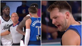 Luka Doncic tells Montrezl Harrell to “stop flopping” in Game 3