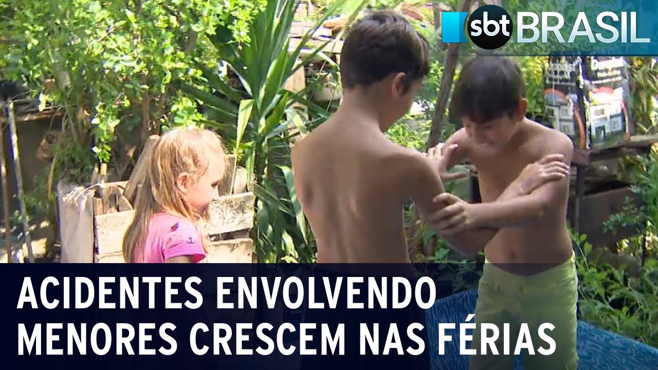 Acidentes envolvendo menores aumentou 25% durante as férias escolares | SBT Brasil (21/01/23)