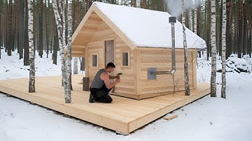 Build a shelter cabin in the in the wilderness just hand tools by @ShevaBushcraft