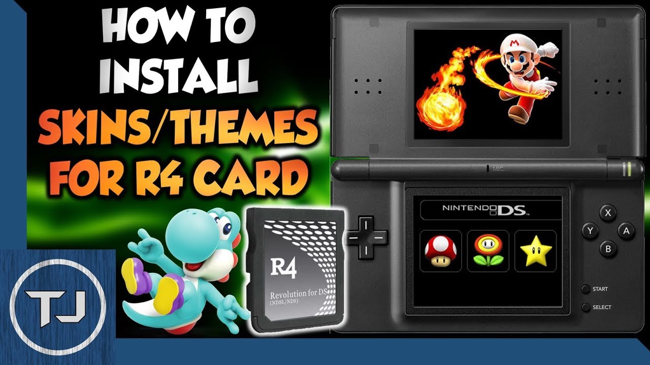 How To Install Themes Skins For Any R4 Card Ds Dsi 3ds Youtube