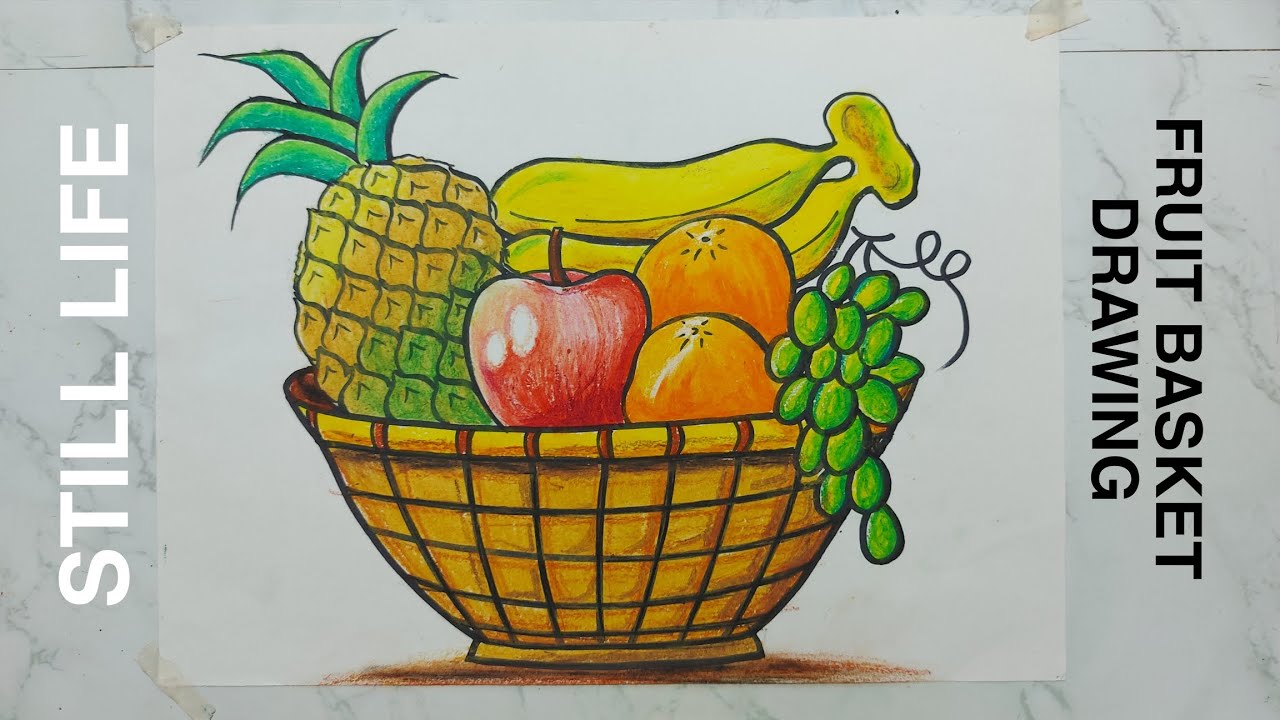 How To Draw Fruit Basket Still Life Drawing Of A Fruit Basket how-to-draw-fruit-basket-still-life-drawing-of-a-fruit-basket