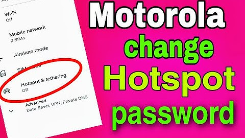 Hotspot password setting / motorola Hotspot features , Hotspot password kaise Change kare