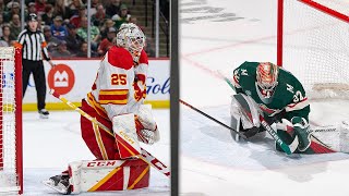 Markstrom, Gustavsson, combine for 68 saves with dueling shutouts!