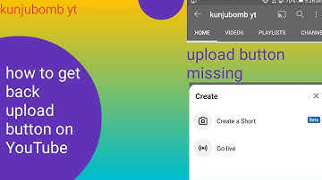 The upload button missing on youtube!| video upload button removed on youtube