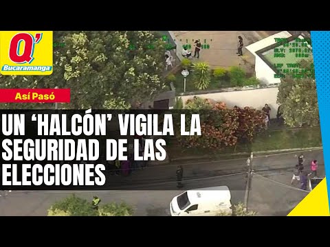 Un ‘halcón’ vigila la seguridad de las votaciones en Bucaramanga