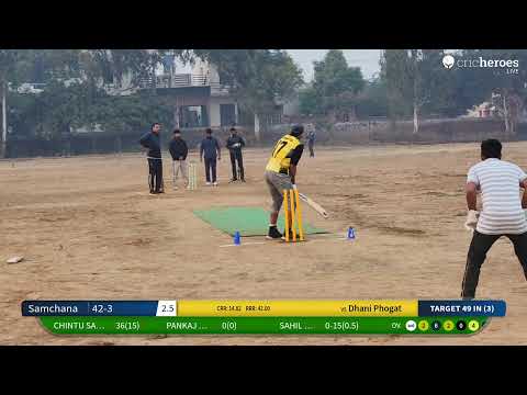 Dhani Phogat Vs Samchana 25 Dec 24 04 56 PM 3 Overs Sundana Cricket Tourna