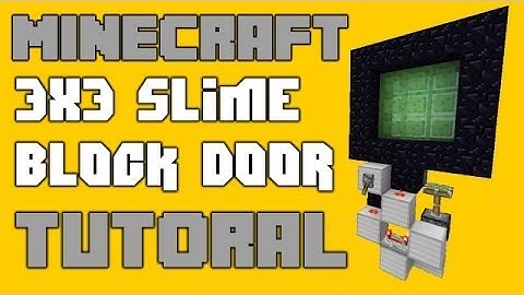 Minecraft: 3x3 Slime Block Door Tutorial