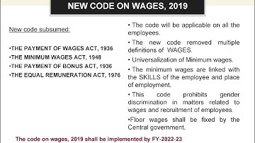 New Code on wages 2019 (Part 1) | Labour Law | Payment of wages act, 1936