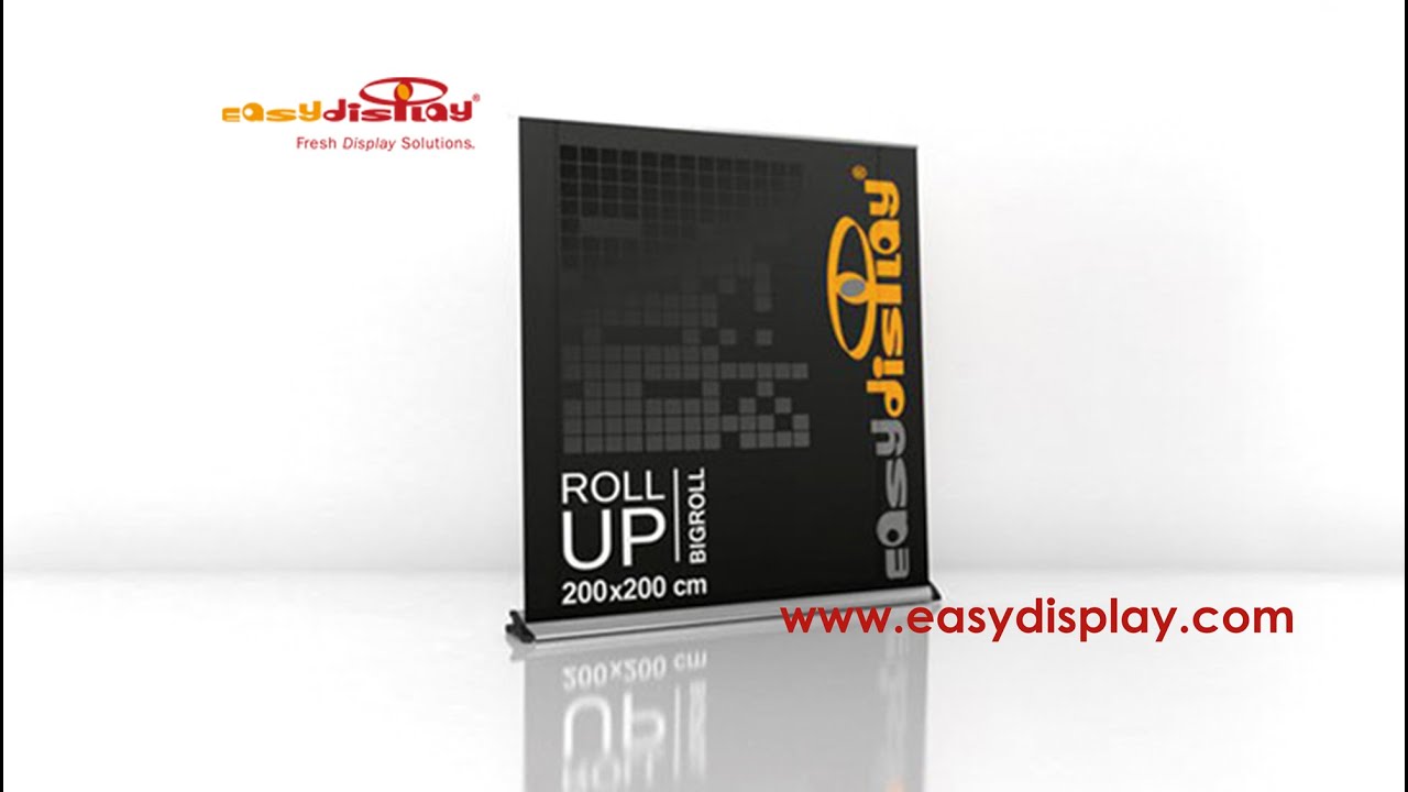 Easy Rollup Big banner stand, Luxury pull banner, deluxe shark rollup banner