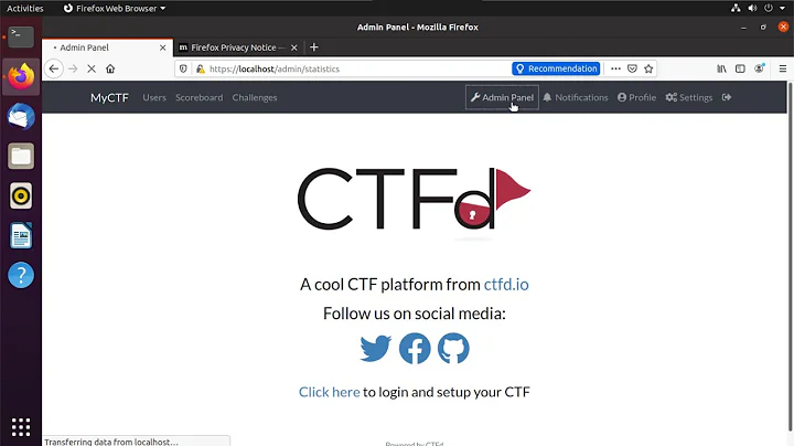 Running CTFd v.3.4.1 (HTTPS) on Ubuntu 20.04