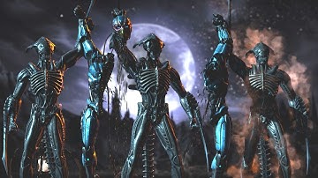 Mortal Kombat XL - Alien/Triborg Mesh Swap Intro, X Ray, Victory Pose, Fatalities, Brutalities