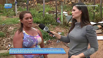Esgoto estourado causa transtornos para moradores no bairro Olaria - BALANÇO GERAL MANHÃ