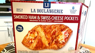 Trying LA BOULANGERIE Ham and Cheese croissants 🥐 from COSTCO!!