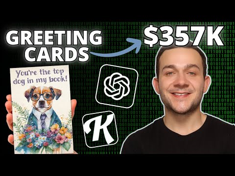 How To Make PASSIVE INCOME Selling AI Greeting Cards WITH ChatGPT U0026 Midjourney Alternative ($357K+)