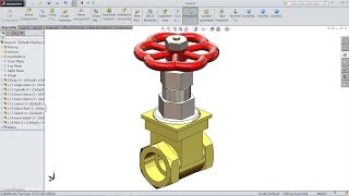 SolidWorks tutorial | Design and Assembly of Gate Valve in SolidWorks | Solidworks
