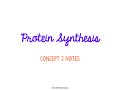 Protein Synthesis Quiz