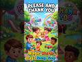 Please and Thank You Song 🎵 Magic Words Song for Kids | Fun Cartoon Song. #shortsfeed #nurseryrhymes