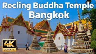 Bangkok, Thailand Walking Tour - Temple of the Reclining Buddha (4K Ultra HD 60fps) - With Captions