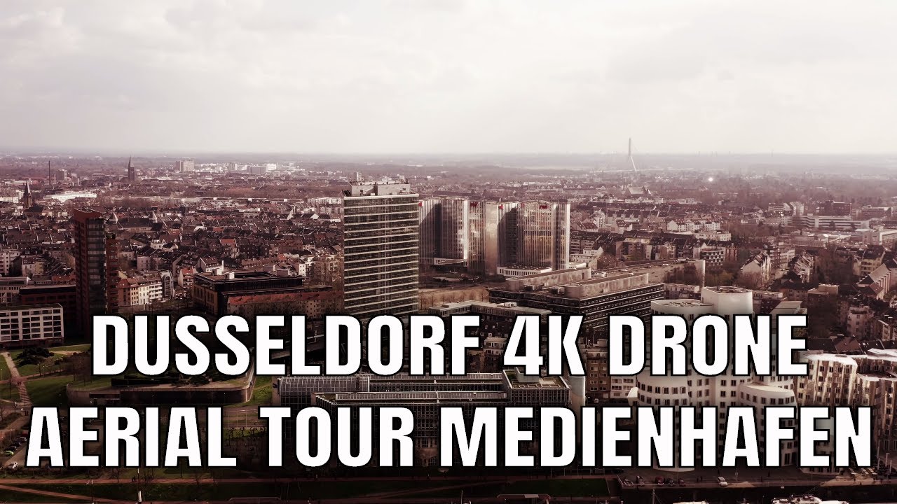 Medienhafen Düsseldorf by Drone in 4K Cinematic Video