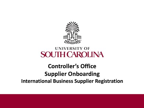 International Business Supplier Registration