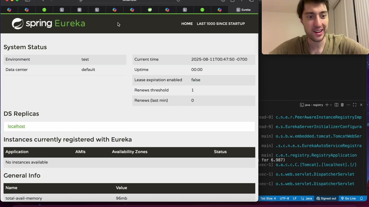 Tech Company Project 11 (Attempting to add Eureka Server Registry)